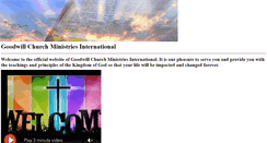 Desktop Screenshot of goodwillchurchministriesinternational.com